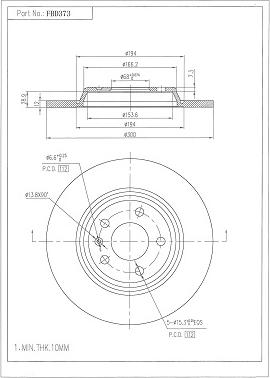 FI.BA FBD373 - Спирачен диск vvparts.bg