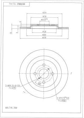 FI.BA FBD246 - Спирачен диск vvparts.bg