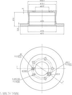 FI.BA FBD255 - Спирачен диск vvparts.bg