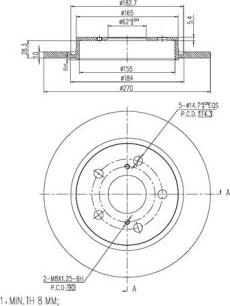 FI.BA FBD257 - Спирачен диск vvparts.bg