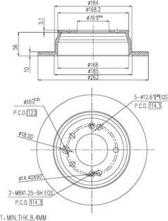 FI.BA FBD263 - Спирачен диск vvparts.bg