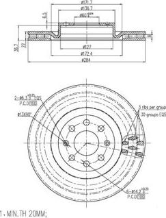 FI.BA FBD262 - Спирачен диск vvparts.bg