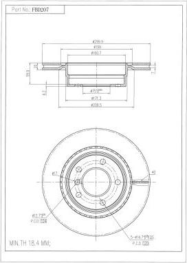 FI.BA FBD207 - Спирачен диск vvparts.bg