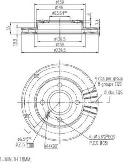 FI.BA FBD285 - Спирачен диск vvparts.bg