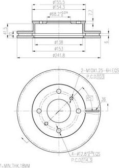 FI.BA FBD286 - Спирачен диск vvparts.bg