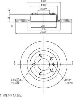 FI.BA FBD281 - Спирачен диск vvparts.bg