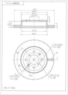 FI.BA FBD239 - Спирачен диск vvparts.bg