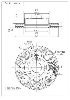 FI.BA FBD230 - Спирачен диск vvparts.bg