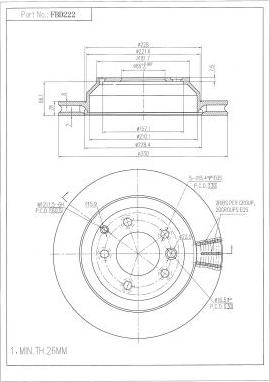 FI.BA FBD222 - Спирачен диск vvparts.bg