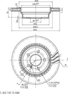 FI.BA FBD279 - Спирачен диск vvparts.bg