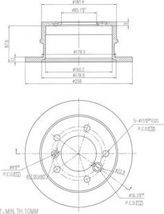 FI.BA FBD275 - Спирачен диск vvparts.bg