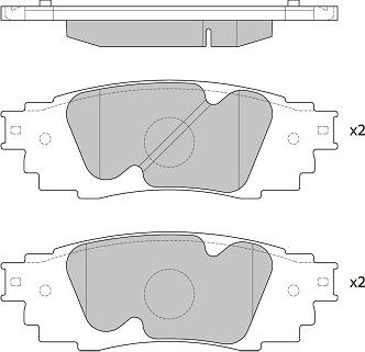 FI.BA FBP4419 - Комплект спирачно феродо, дискови спирачки vvparts.bg