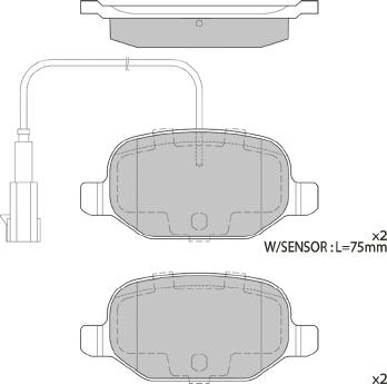 FI.BA FBP4415 - Комплект спирачно феродо, дискови спирачки vvparts.bg