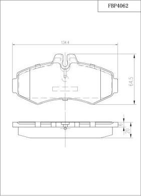 FI.BA FBP4062 - Комплект спирачно феродо, дискови спирачки vvparts.bg