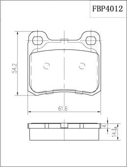 FI.BA FBP4012 - Комплект спирачно феродо, дискови спирачки vvparts.bg