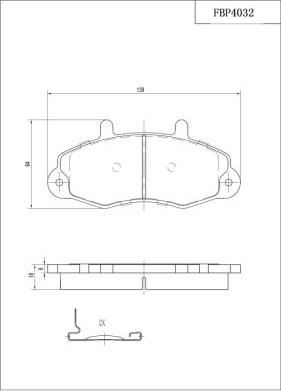 FI.BA FBP4032 - Комплект спирачно феродо, дискови спирачки vvparts.bg