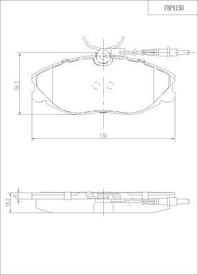 FI.BA FBP4150 - Комплект спирачно феродо, дискови спирачки vvparts.bg