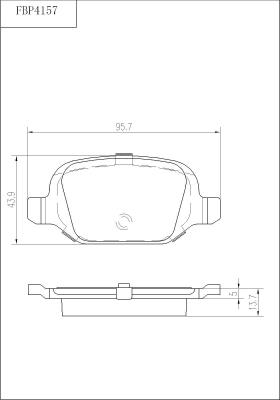 FI.BA FBP4157 - Комплект спирачно феродо, дискови спирачки vvparts.bg