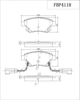 FI.BA FBP4118 - Комплект спирачно феродо, дискови спирачки vvparts.bg