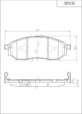 FI.BA FBP4139 - Комплект спирачно феродо, дискови спирачки vvparts.bg