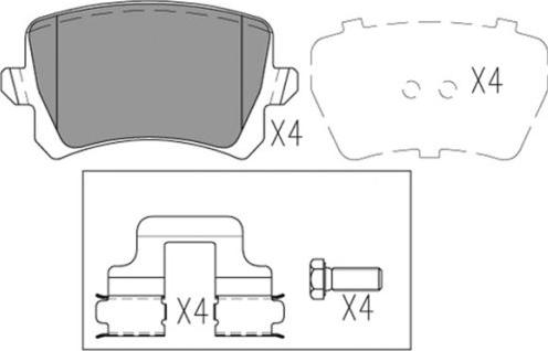 FI.BA FBP4174 - Комплект спирачно феродо, дискови спирачки vvparts.bg