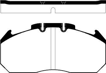 Haldex W29131F - Комплект спирачно феродо, дискови спирачки vvparts.bg