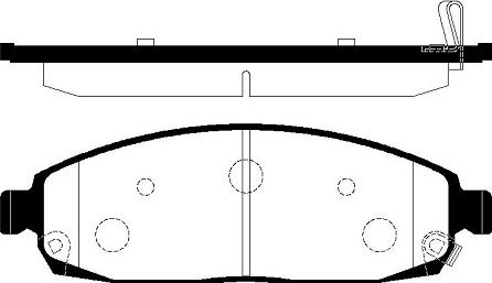 Ashuki US104219 - Комплект спирачно феродо, дискови спирачки vvparts.bg
