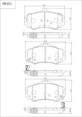 FI.BA FBP4254 - Комплект спирачно феродо, дискови спирачки vvparts.bg