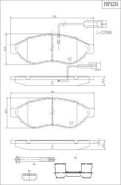 FI.BA FBP4255 - Комплект спирачно феродо, дискови спирачки vvparts.bg