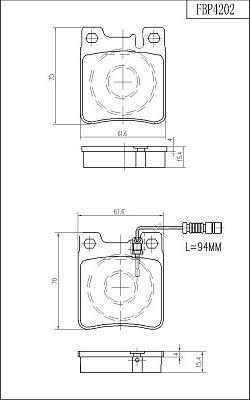 FI.BA FBP4202 - Комплект спирачно феродо, дискови спирачки vvparts.bg