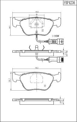 FI.BA FBP4236 - Комплект спирачно феродо, дискови спирачки vvparts.bg