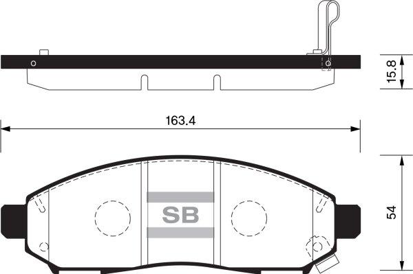 FI.BA FBP1460 - Комплект спирачно феродо, дискови спирачки vvparts.bg