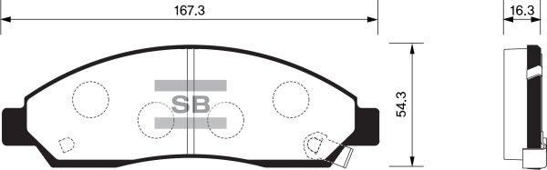 FI.BA FBP1408 - Комплект спирачно феродо, дискови спирачки vvparts.bg