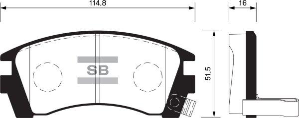 FI.BA FBP1488 - Комплект спирачно феродо, дискови спирачки vvparts.bg