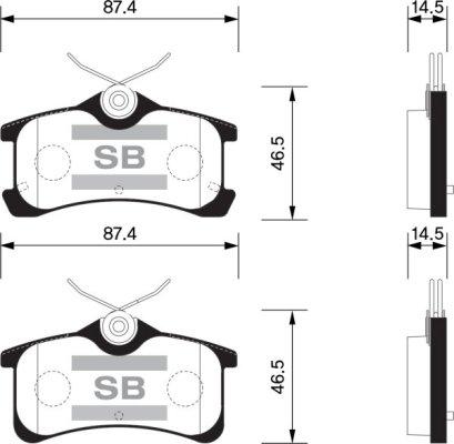 FI.BA FBP1575 - Комплект спирачно феродо, дискови спирачки vvparts.bg