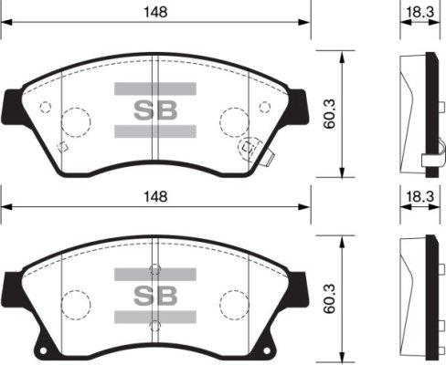 FI.BA FBP1362 - Комплект спирачно феродо, дискови спирачки vvparts.bg