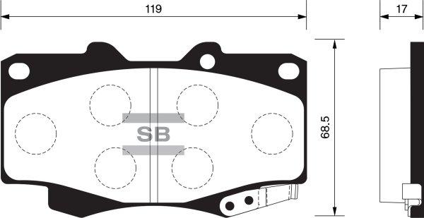 FI.BA FBP1375 - Комплект спирачно феродо, дискови спирачки vvparts.bg