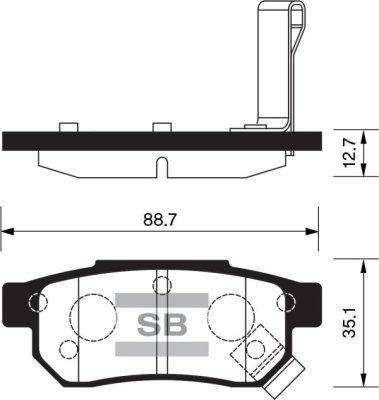 BENDIX DB1195 - Комплект спирачно феродо, дискови спирачки vvparts.bg