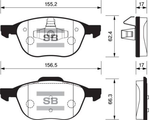 FI.BA FBP1260 - Комплект спирачно феродо, дискови спирачки vvparts.bg