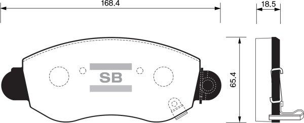 FI.BA FBP1275 - Комплект спирачно феродо, дискови спирачки vvparts.bg