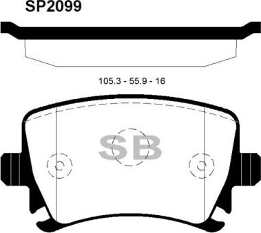 FI.BA FBP2099 - Комплект спирачно феродо, дискови спирачки vvparts.bg
