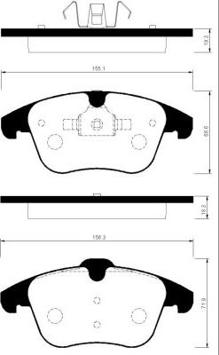 FI.BA FBP2101-F - Комплект спирачно феродо, дискови спирачки vvparts.bg