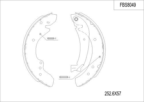 FI.BA FBS8049 - Комплект спирачна челюст vvparts.bg