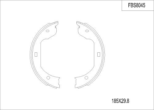FI.BA FBS8045 - Комплект спирачна челюст vvparts.bg