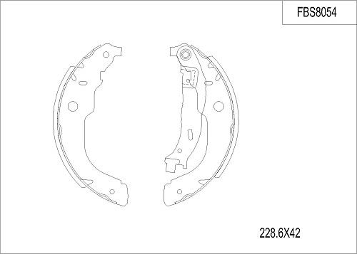 FI.BA FBS8054 - Комплект спирачна челюст vvparts.bg