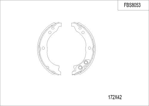 FI.BA FBS8053 - Комплект спирачна челюст vvparts.bg