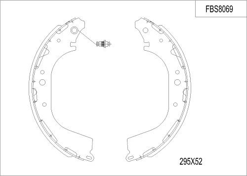 FI.BA FBS8069 - Комплект спирачна челюст vvparts.bg