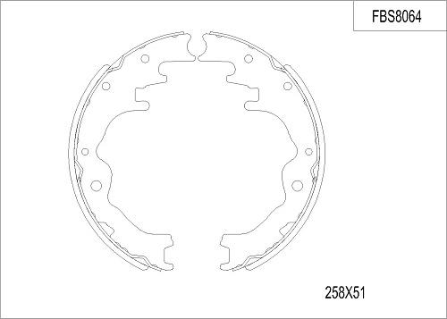 FI.BA FBS8064 - Комплект спирачна челюст vvparts.bg