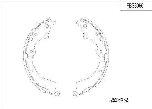 FI.BA FBS8065 - Комплект спирачна челюст vvparts.bg