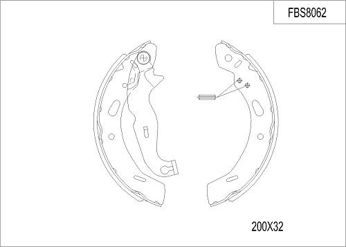 FI.BA FBS8062 - Комплект спирачна челюст vvparts.bg
